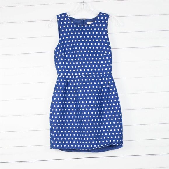J. Crew Sparkle Polka Dot Dress in Blue and Silver - Picture 9 of 14